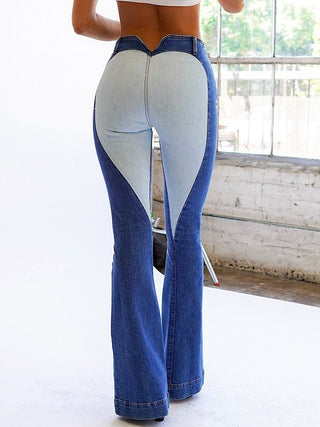 NWT Revice True Romance Heart on Butt High Rise Flare Jeans Juliet Wash Women 30