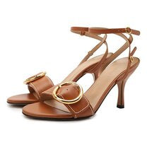 JW Anderson Leather Ankle Strap Heeled Sandals with Buckle Women's Size EU 37