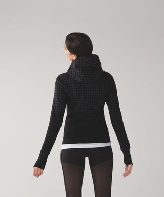 Lululemon Scuba Hoodie II Giant Houndstooth Dip Dye Deep Coal Black / Black 4