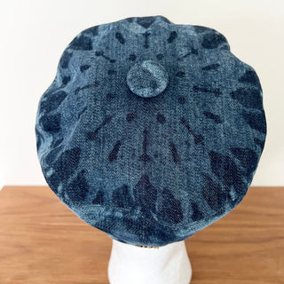 Christian Dior Women's Authentic 100% Cotton Tie Dye Denim Blue Conductors Hat