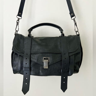 Proenza Schouler PS 1 medium satchel black leather