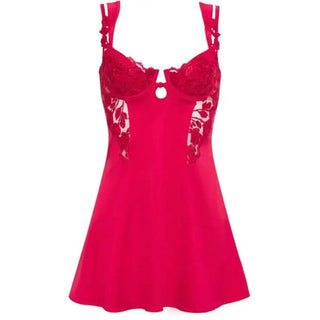 NWT For Love And Lemons Sleeveless Evie Slip Mini Dress Red Women's Medium