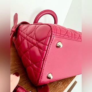 Dior Lady Dior large lamb skin cannage bag with box and receipt copy