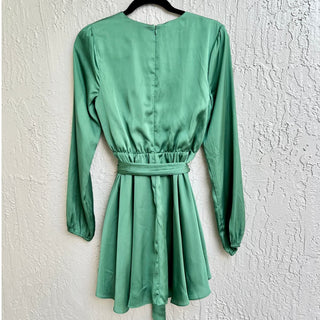 NWT Lovers + Friends Sweet Fit Flare Ivy Mini Dress Emerald Green Women's Size S