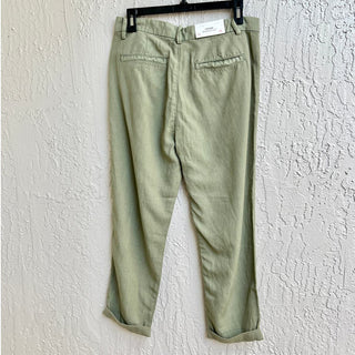 NWT Adriano Goldschmied The Evan Pleated Trouser Sulfur Olive Women's Sz 28/US 6