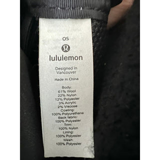 Lululemon Womens Wool Sherpa Fleece Adjustable Straps Adventurer Backpack Black