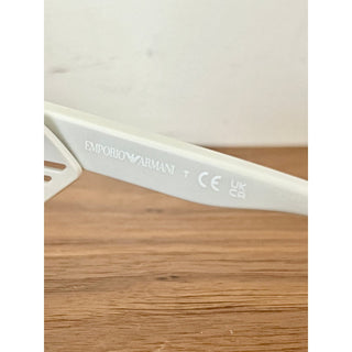 NWT Emporio Armani Sustainability Values Sunglasses Matte White Men's With Case