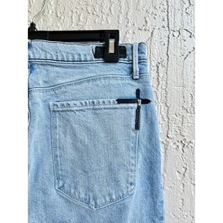 RTA High Rise Cotton Blend Straight Leg Gaia Jeans Light Denim Blue Womens Sz 29