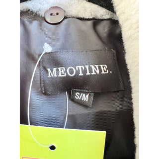NWOT Meotine 100% Lamb Leather Pilot Bomber Shearling Jacket Brown Men’s S/M