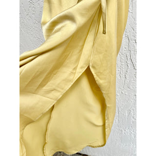 NWT Mable Sonny One Shoulder Satin Sheen Mini Dress Mustard Women's Size Small