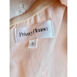 Privacy Please Square Neck Crop Top With Tie Back Ribbon Milkmaid Women's Small