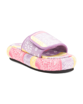 NWT Arizona Love Bandana Print Platform Slide Sandals Multi Women's Size EU 37