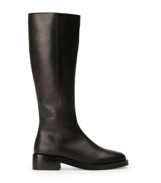 Tony Bianco Torres Leather Block Heel Mid-Calf Booties Black Como Womens US 8.5