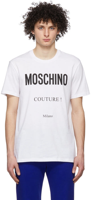 Moschino 'Moschino Couture' Short Sleeve Crewneck Graphic T-Shirt White Men's L